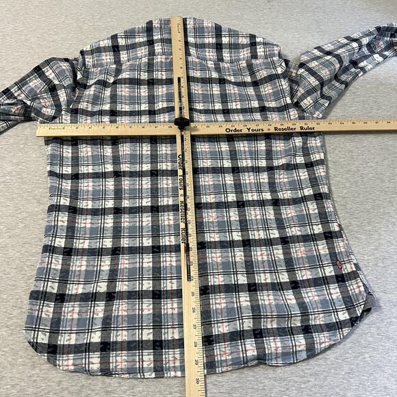 NZA New Zealand Auckland Shirt Mens Large Blue Plaid Waitaki Button Up Casual - Picture 13 of 16